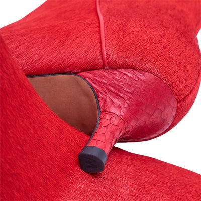 WODEN STB WOMENS Saga Cowhair Heels 391 Flame