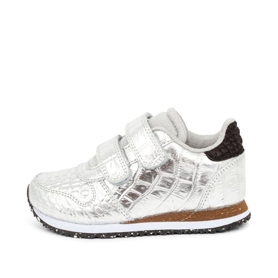 WODEN KIDS Sandra Croco Shiny Sneakers 039 Silver