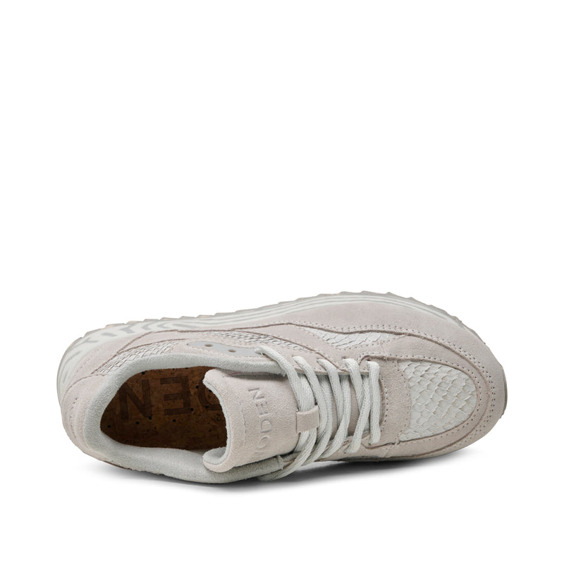 WODEN Sophie Salmon Marble Sneakers 511 Blanc de Blanc