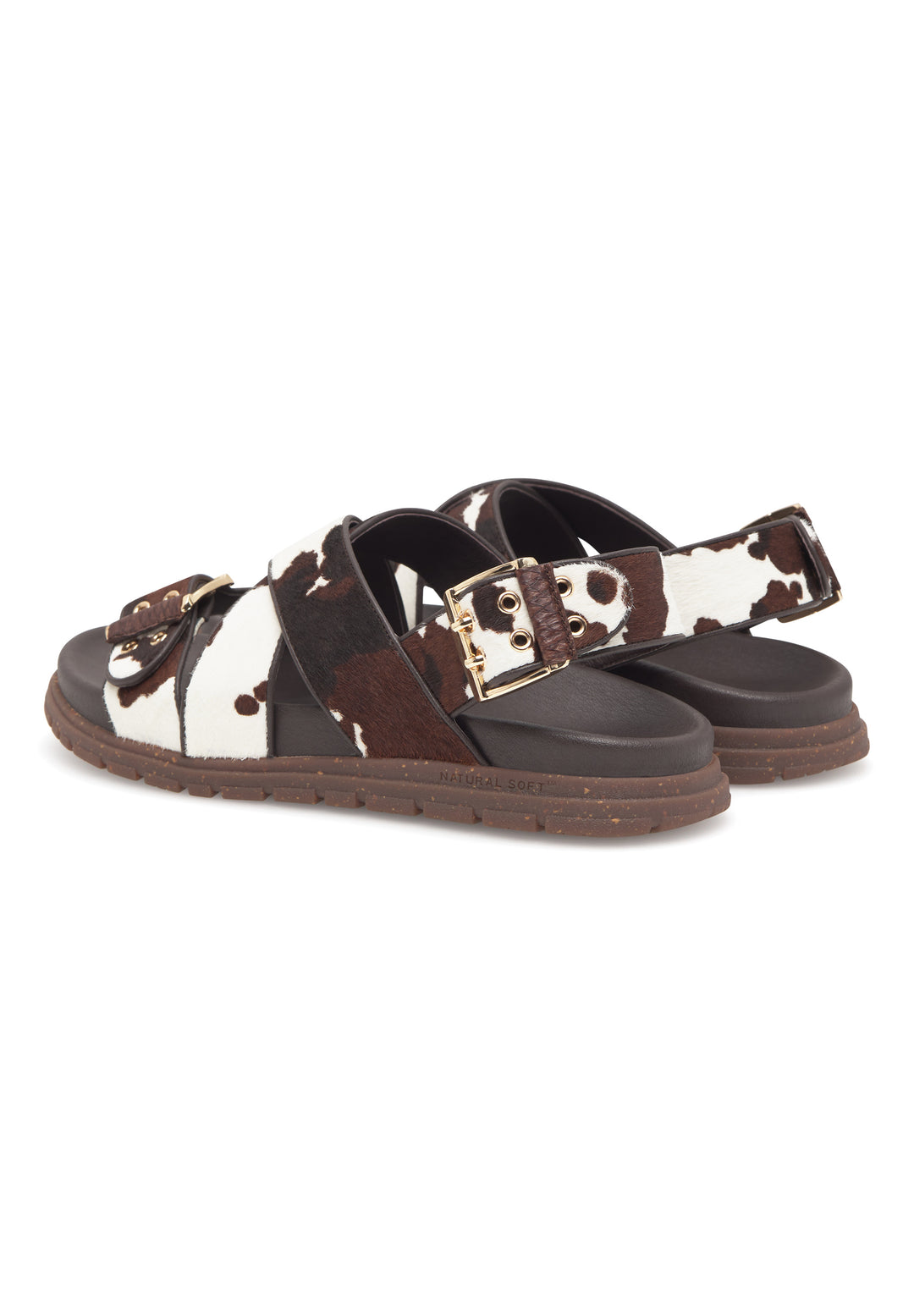 靴 LAD MUSICIAN 21SS COW LEATHER SANDAL 44 Tea Animal - Cow – woden.com
