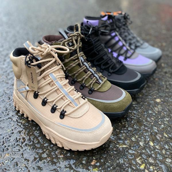 Cream hiking boots hotsell