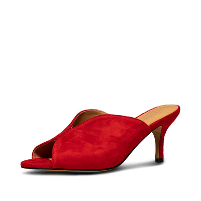 WODEN Valentine sandal suede Heel Sandals 123 Fire Red