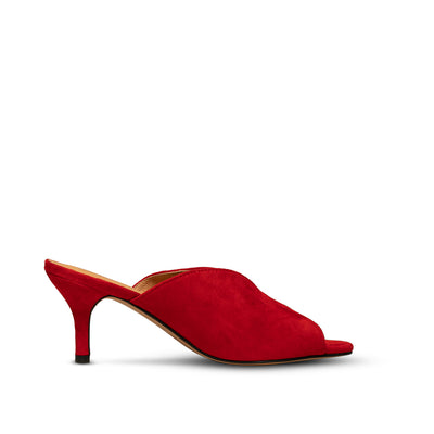 WODEN Valentine sandal suede Heel Sandals 123 Fire Red