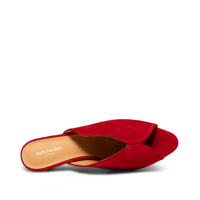 WODEN Valentine sandal suede Heel Sandals 123 Fire Red