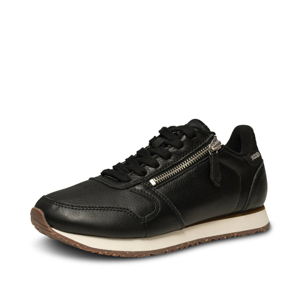 WODEN Ydun Leather Zipper Sneakers 020 Black