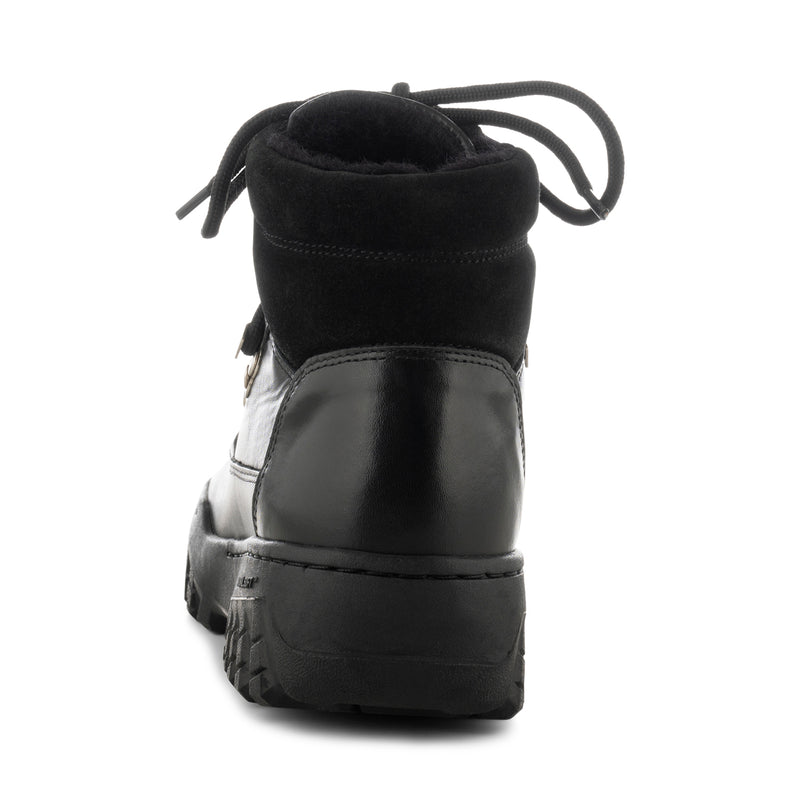 WODEN Iris Track Leather Boots 020 Black
