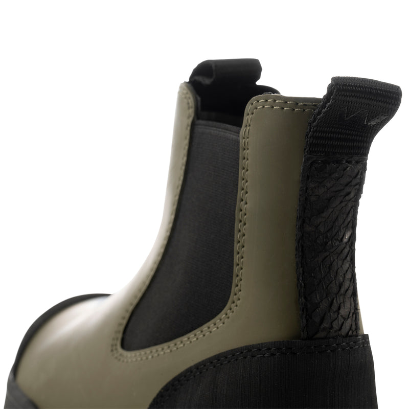 WODEN Magda Track Waterproof Rubber Boots 295 Dark Olive