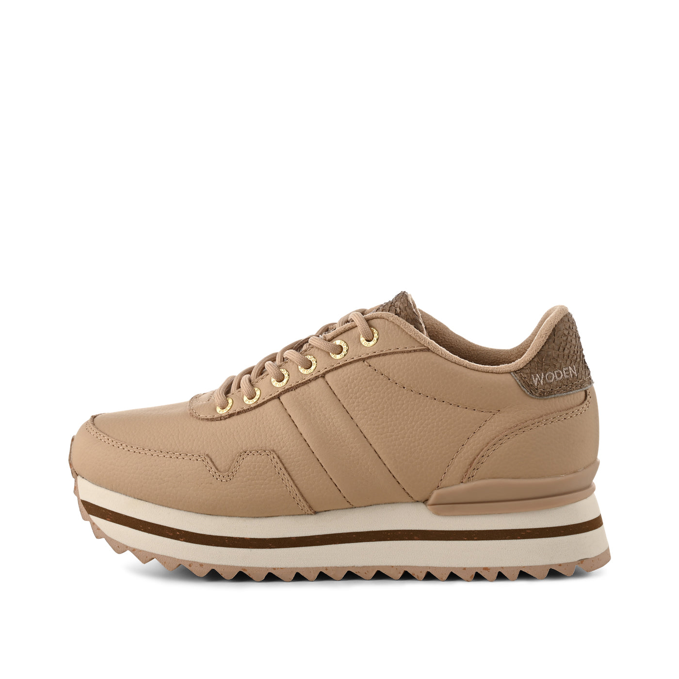 Nora III Full Leather Plateau Coffee Cream