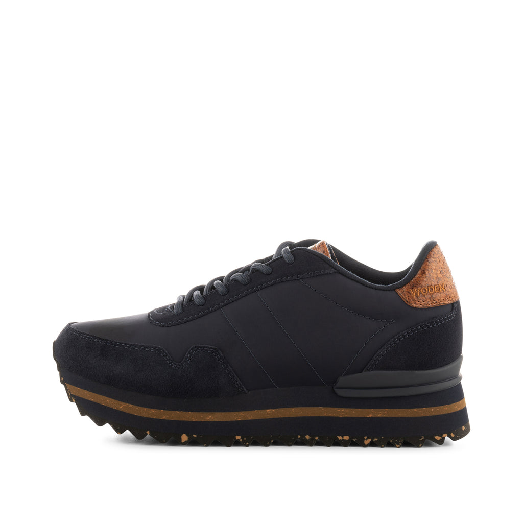 Nora III Leather Plateau - Dark Navy • Buy at WODEN