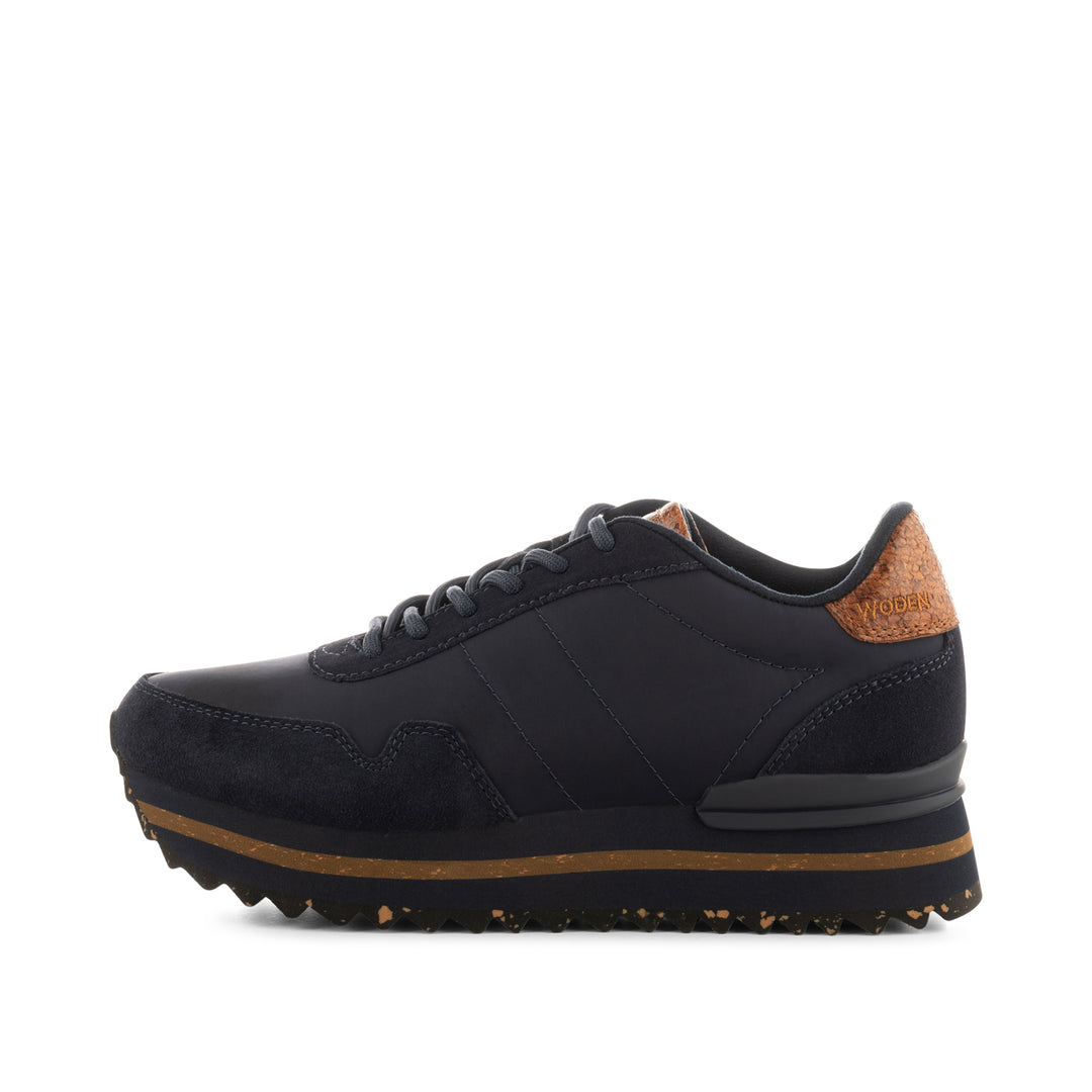 Nora III Leather Plateau - Dark Navy – woden.com